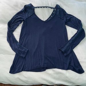 A&F | Crochet Long Sleeve Top